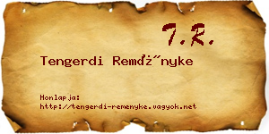 Tengerdi Reményke névjegykártya